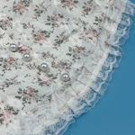 Cottagecore dainty coquette white floral lacey pearl corset tank top cami size M Size M Photo 4