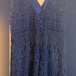 Sherri Hill  51475 Navy Blue Heavy Beaded Formal Gown Photo 9