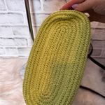 Talbots Green and Brown Woven straw Tote Bag with Leather Handles 10x13 Photo 3