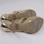 Fioni  Gold Zip Up Peeptoe Stiletto Heels-8 Photo 5