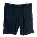 Lee MEDIUM Women's Natural Fit Black Khaki Bermuda Shorts Photo 0