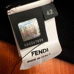 Fendi Black ruffle front wool sweater dress sz S IT 42 best on 6 Photo 12