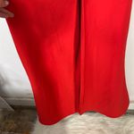 Lovers + Friends Red Formal Dress Halter Backless Lace Shoulders Front Slit Prom Photo 2