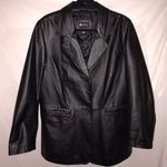 Maggie Barnes  Vintage Black Leather Jacket Photo 2
