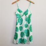 Diane Von Furstenberg NEW DVF  Geranium Print‎ Satin Dress Size LARGE Photo 2
