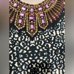 ECI  New York jeweled animal print dress size M Photo 1