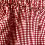 ZARA Red/White Gingham Off-the-Shoulder Top W/ Tie Wrist Detail Medium Photo 3