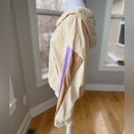 JoyLab  Ivory Purple Mocha Brown Cropped Hooded Nylon Windbreaker Jacket Medium Photo 1