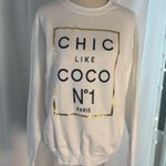 ✨ Chic Like Coco No. 1 Paris Sweatshirt – White/Gold Print ✨ White Size M Photo 5