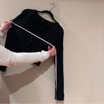 Wild Fable  Black Ribbed Cardigan Top Photo 4