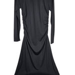 J.Crew  Long-sleeve dress in‎ jersey crepe Black L NWT Photo 0