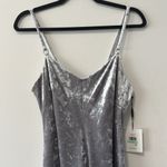 Calvin Klein  crushed velvet silver Mini Dress in Size 8 NWT Photo 3