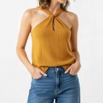 Sézane  Marissa Knit Top, Bronze, Large Photo 1