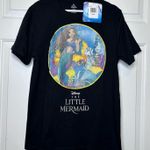 Disney  NWT The Little Mermaid T-Shirt Black Graphic‎ Tee Ariel Medium Photo 0
