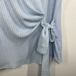 Vince Camuto Light Blue Cap Sleeve Tie Front Blouse Women's Size Small S Photo 2