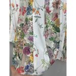 Fig and Flower Anthropologie Floral Blouse Petite Large Sheer Multicolor White Size undefined Photo 3