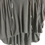 Free People Washed Black Market Embroidered V-Neck Top Size Large Photo 7
