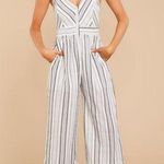 Storia Red Dress Boutique Striped Jumpsuit boho Photo 0