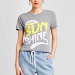Modern Lux NWT Sunshine Gray Babydoll Tee Top T Shirt New Photo 0
