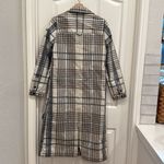 Something Navy  plaid trench coat Photo 5