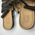 Naturalizer  Winda Black Leather Strappy Comfort Flat Sandals Women US 7.5 Photo 1