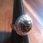 Matrix Silver Shungite Stainless Steel Ring (Size 8) Photo 4