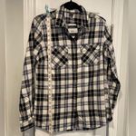Eddie Bauer NWT Size S Black Blue Plaid Flannel Long Sleeve Button Down Shirt Photo 6