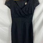 B Darlin Lace Top Short Sleeve V Neck Dress 9/10 Photo 0