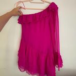 Love Shack Fancy  pink one shoulder mini dress Photo 0