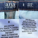 a.n.a NWT . Womens Jeans Denim Dark Blue Wide Leg High Rise Slant Pockets Size 8 Photo 9