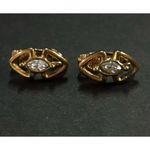 Christian Dior  small gold and crystal clip earrings Photo 2