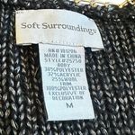 Soft Surroundings  Black Grey Wool Blend Pullover Sweater Gold Chain Size Medium Photo 10