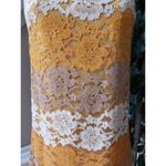 Entro  Shift Dress Womens Small Multi Floral Lace Overlay Halter Neck Sleeveless Photo 7