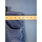 Vintage Zoey & Beth Jeans Women's Sz 2x Capri Bejeweled Crystal Rolled Hem Y2K Blue Photo 5