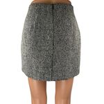 H&M  Women's Black White Tweed High Waisted Zipper Mini Straight Pencil Skirt 2 Photo 2