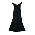 Lulus Song Of Love Black Off-Shoulder Side Slit Maxi Dress Small Wedding Guest Photo 4