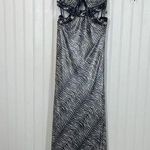 Camille La Vie NWT  Animal Print Sequin Halter Open Back Maxi Dress Size 4 Photo 0
