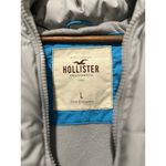 Hollister  Hooded Gray Puffer Fleece Lined Vest Women's Size Large Y2K Photo 4