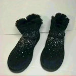 UGG  Classic Galaxy Mini Bling Boots Black Suede Women’s Sz 7 MSRP&180 Photo 2