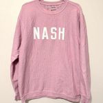 Nash Pink Oversized Sweater Size Medium Crewneck Sweatshirt Nashville Photo 0