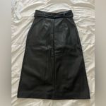 H&M Faux leather button up midi skirt Photo 1