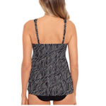 MiracleSuit  Women's Black Bronze Age Plunge Underwired Tankini Top 34D Bra Cup Photo 3