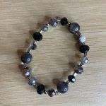 Preloved Disco Ball Beaded Bracelet Black Photo 0