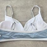 ANDIE NWT Swim The Cove Top Gingham Pool Blue & White Plaid Bikini Top XL Photo 2