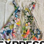 EXPRESS  Floral Halter Dress – Watercolor Print, A-Line Fit & Flare, Size 8 Photo 5
