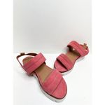 Kenneth Cole Sandals Womens Size 8 Pink Puff Leather Upper Platform Photo 3