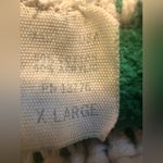 Green Sweatshirt White Crochet Collar Christmas Holiday Size M Photo 3