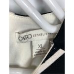 Cato Womens Striped Sleeveless Lined Cut-Out Midi Dress Black cream Size XL NWOT Photo 2