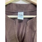 Baja Blue Swim Coverup 100% Cotton Gauzy Brown Sequin Detail Size Large Beach Photo 1