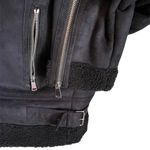 Loft NEW Women’s Faux Suede Aviator Jacket size S Black Photo 5